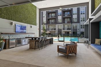 Covered social yard for gaming and food truck events